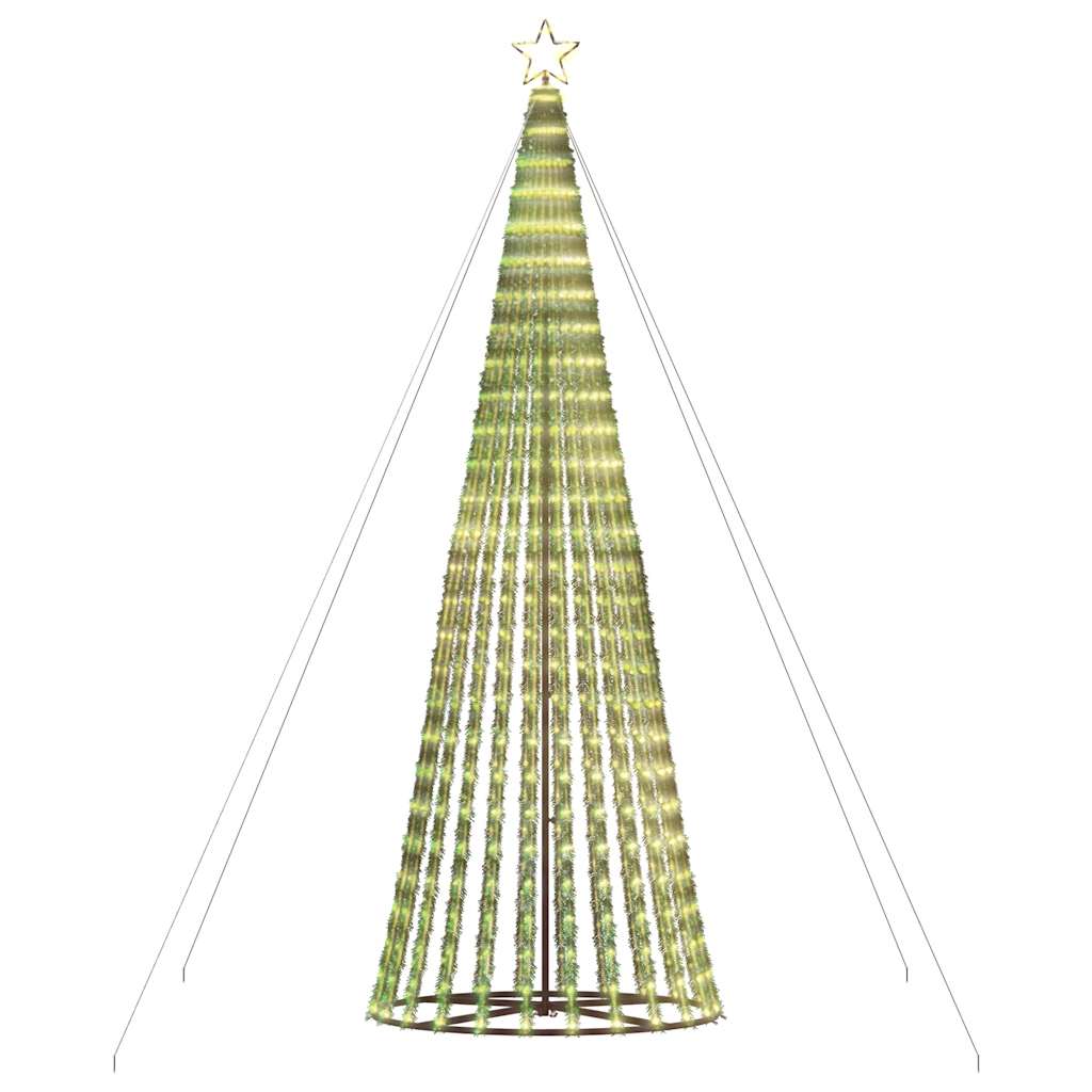 vidaXL Árbol de Navidad cono de luz 1028 LEDs blanco cálido 403 cm