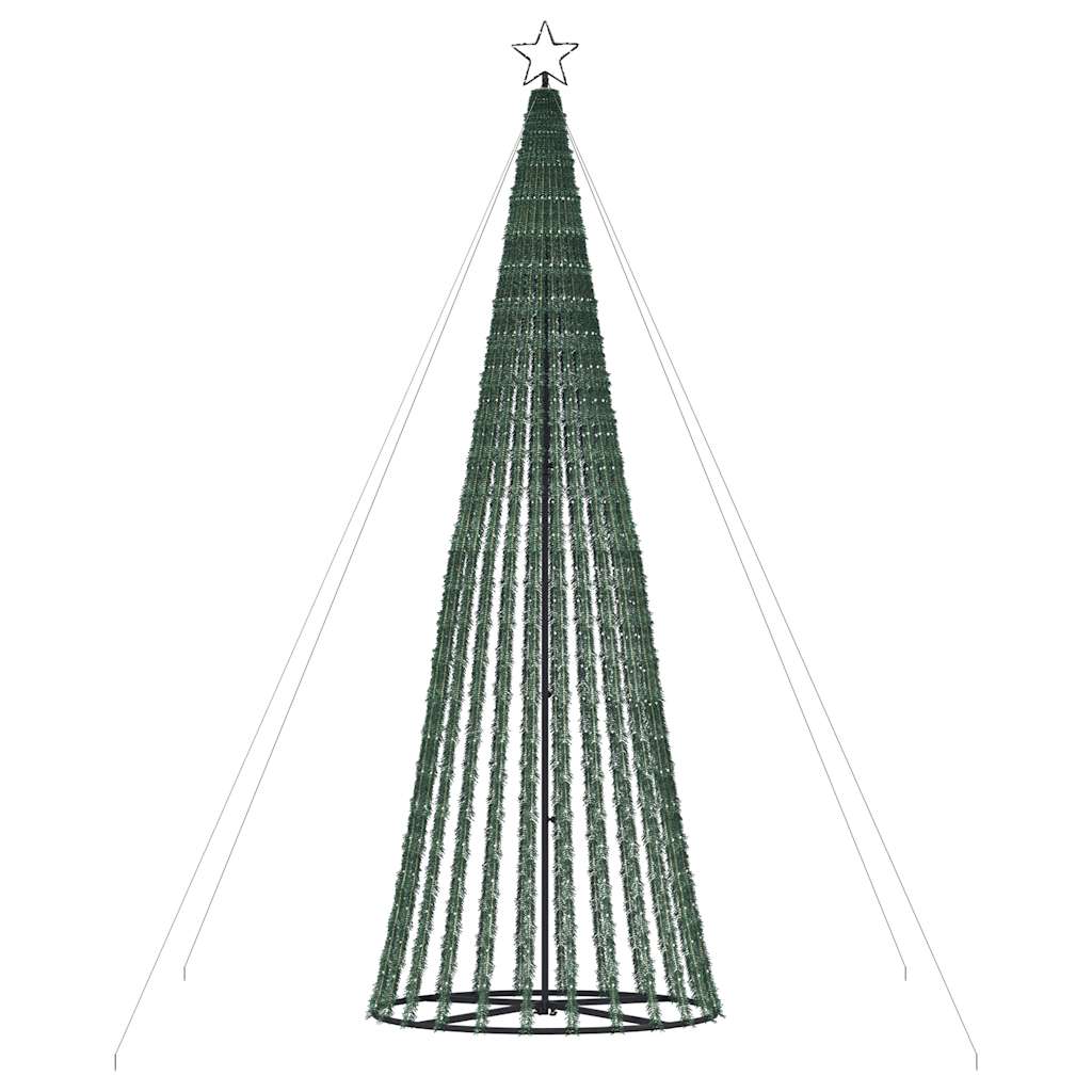 vidaXL Árbol de Navidad cono de luz 1028 LEDs blanco cálido 403 cm