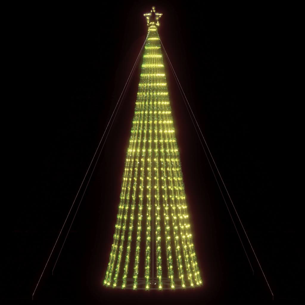 vidaXL Árbol de Navidad cono de luz 1028 LEDs blanco cálido 403 cm