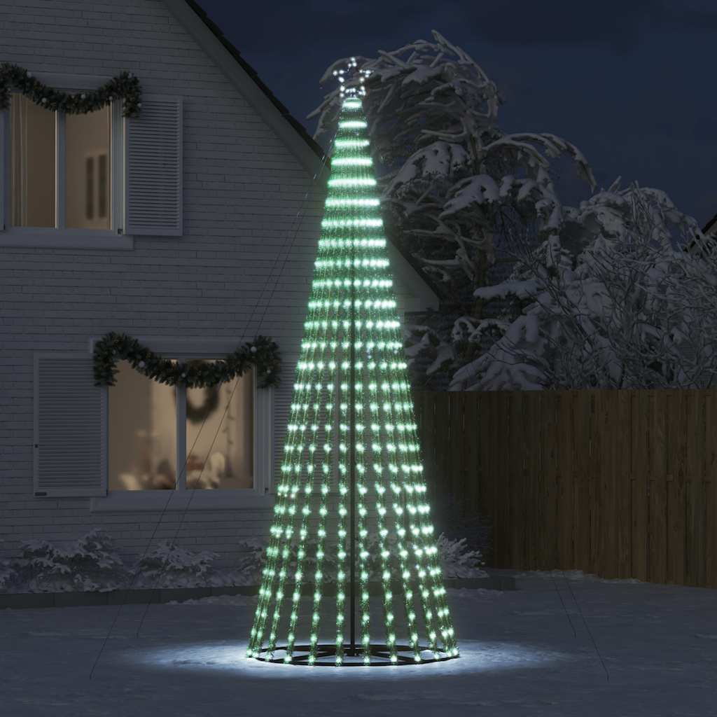 vidaXL Árbol de Navidad cono de luz 1028 LEDs blanco frío 403 cm