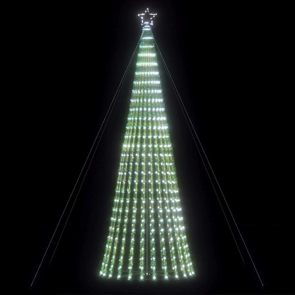 vidaXL Árbol de Navidad cono de luz 1028 LEDs blanco frío 403 cm