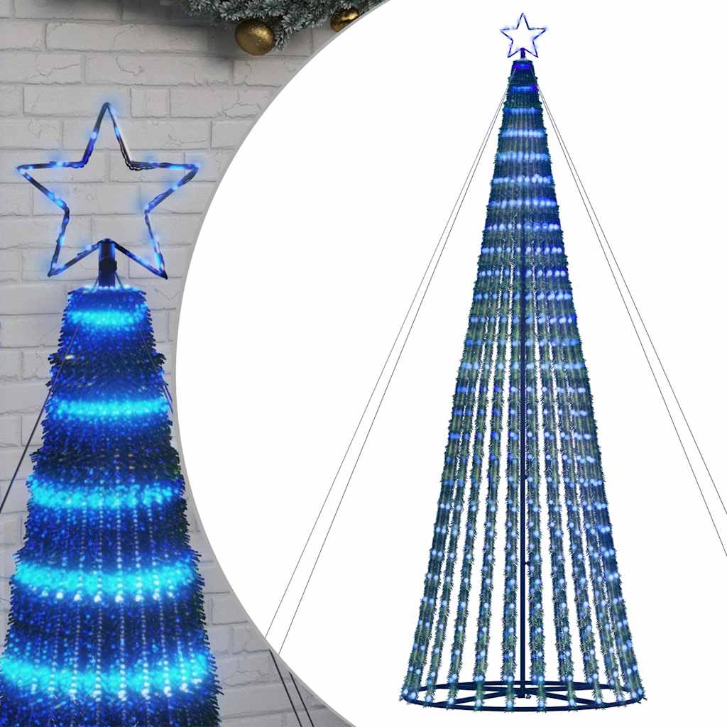 vidaXL Árbol de Navidad cono de luz 1028 LEDs azul 403 cm