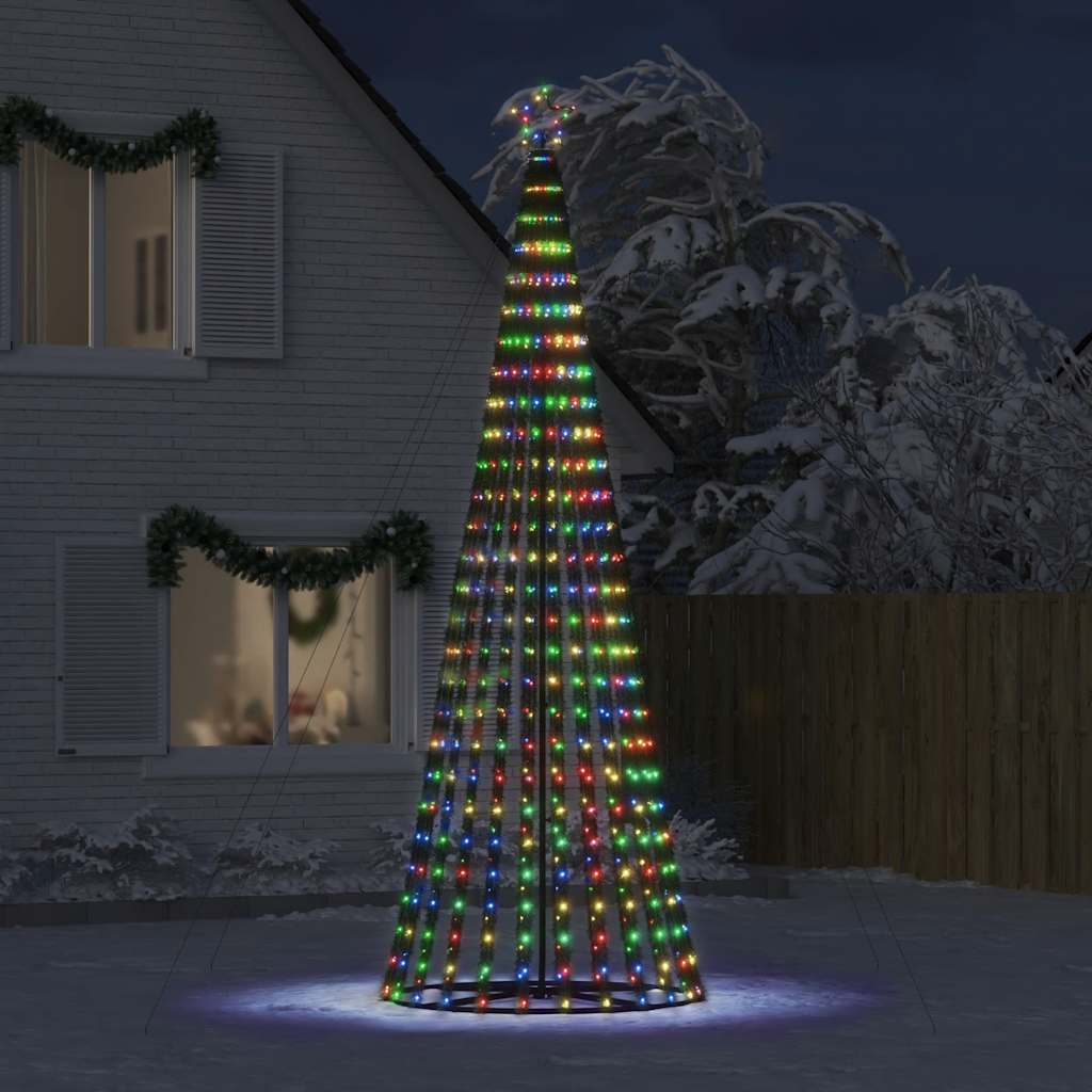 vidaXL Árbol de Navidad cono de luz 1028 LEDs de colores 403 cm