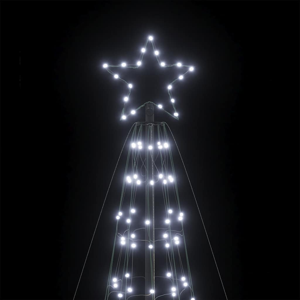 vidaXL Árbol de Navidad cono con estacas 1534 LEDs blanco frío 500 cm