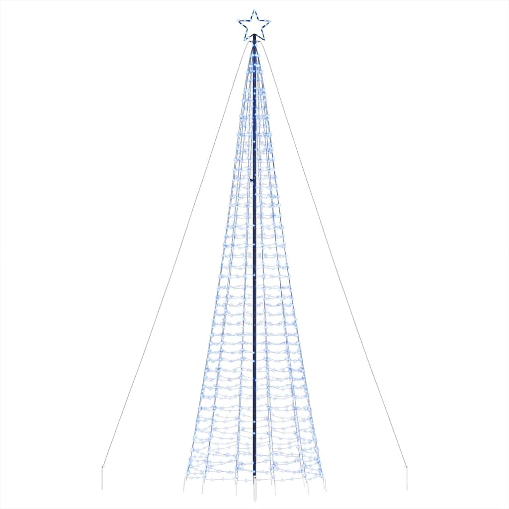 vidaXL Árbol de Navidad cono con estacas 1534 LEDs azul 500 cm