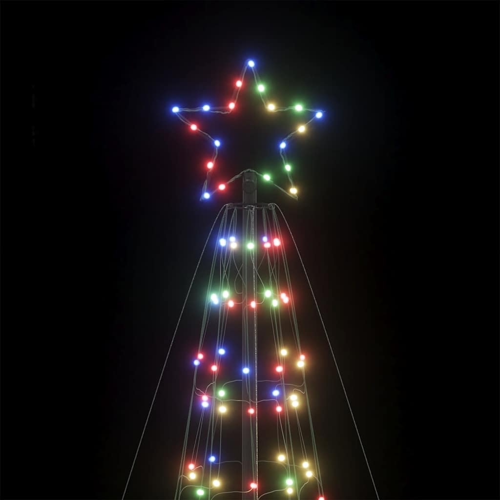 vidaXL Árbol de Navidad cono con estacas 1534 LEDs colores 500 cm