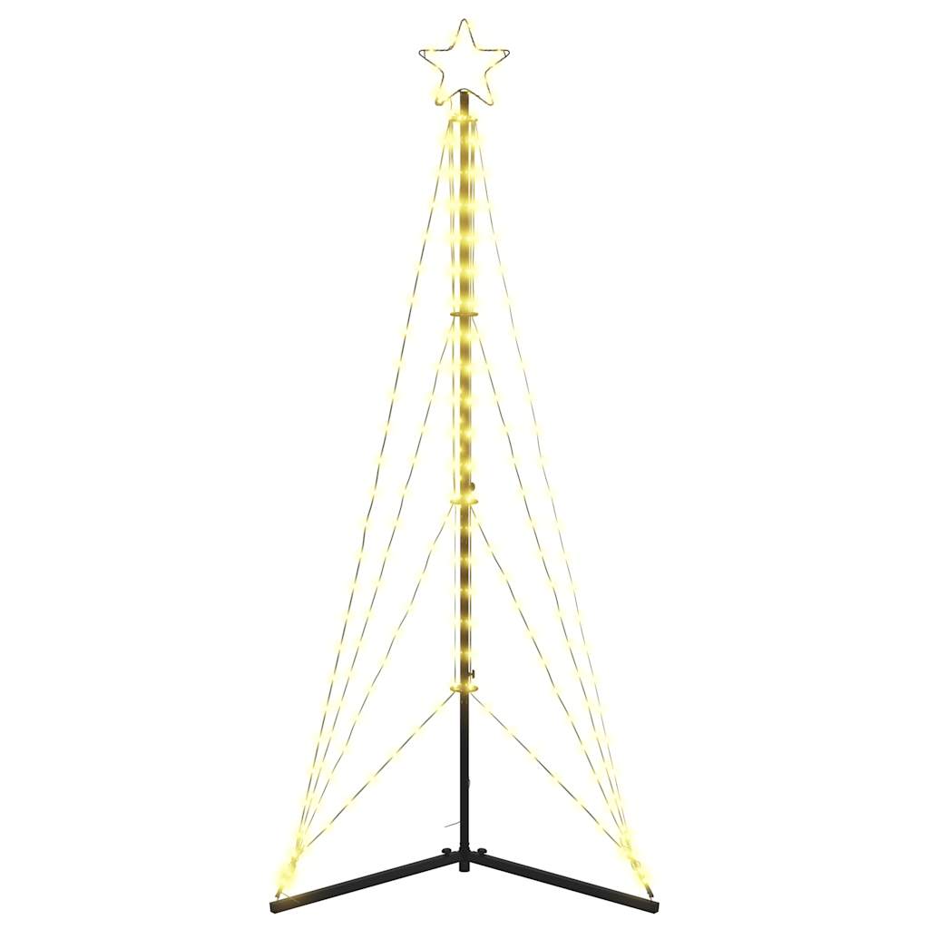 vidaXL Luces para árbol de Navidad 363 LEDs blanco cálido 182 cm