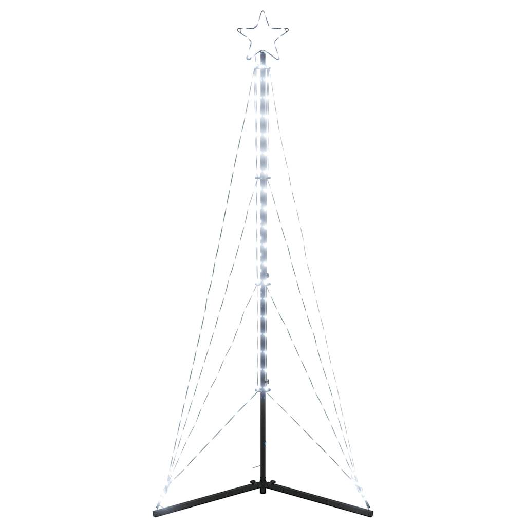 vidaXL Luces para árbol de Navidad 363 LEDs blanco frío 182 cm