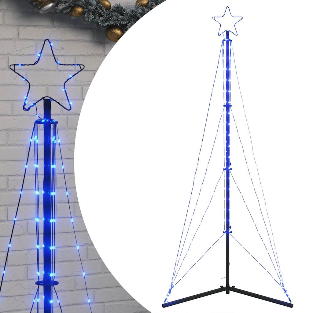 vidaXL Luces para árbol de Navidad 363 LED azul 182 cm