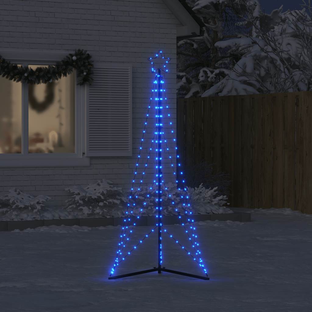 vidaXL Luces para árbol de Navidad 363 LED azul 182 cm