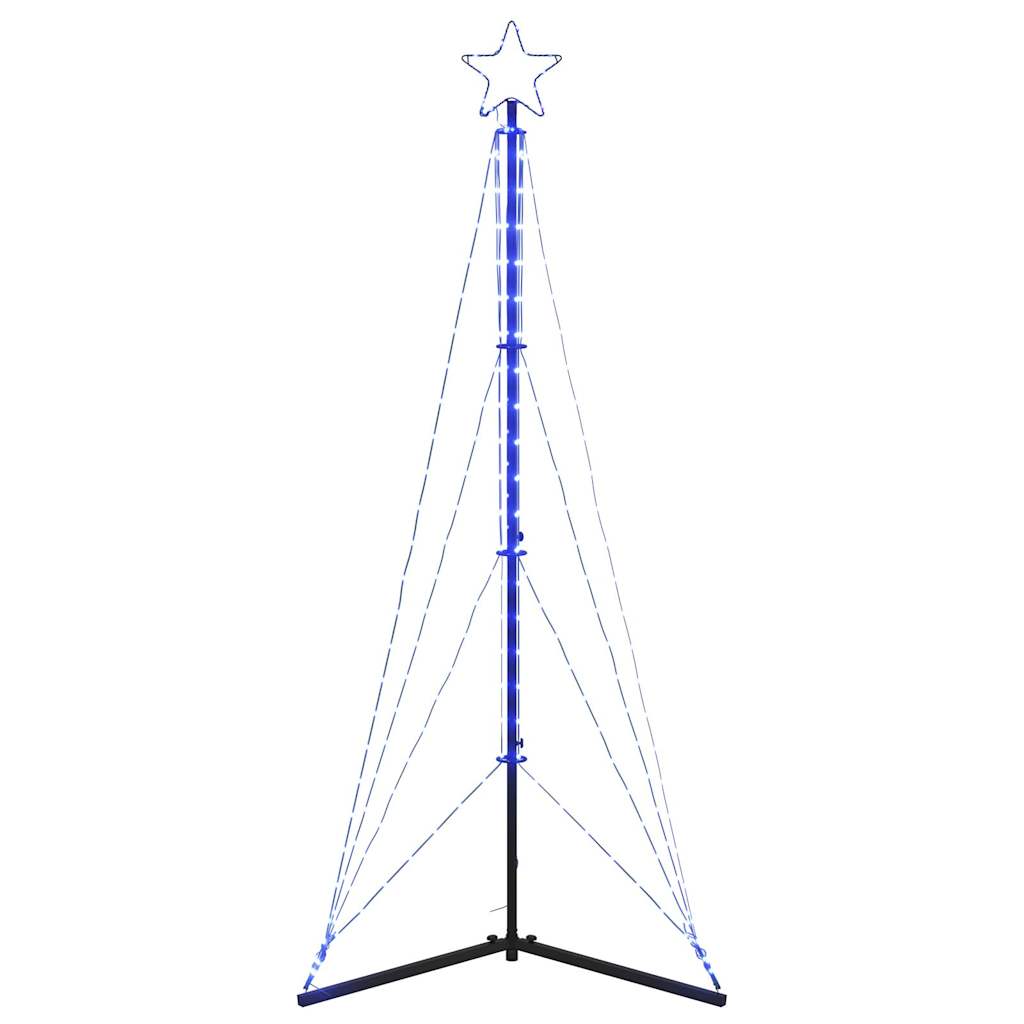 vidaXL Luces para árbol de Navidad 363 LED azul 182 cm