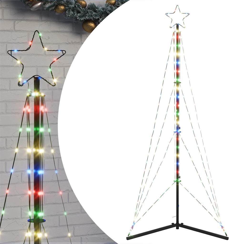 vidaXL Luces para árbol de Navidad 363 LEDs de colores 182 cm