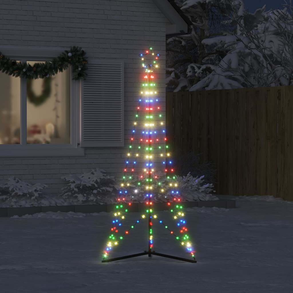 vidaXL Luces para árbol de Navidad 363 LEDs de colores 182 cm