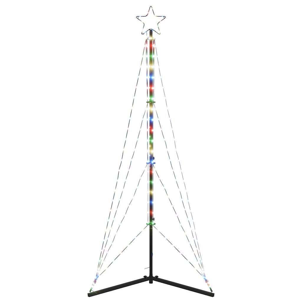 vidaXL Luces para árbol de Navidad 363 LEDs de colores 182 cm