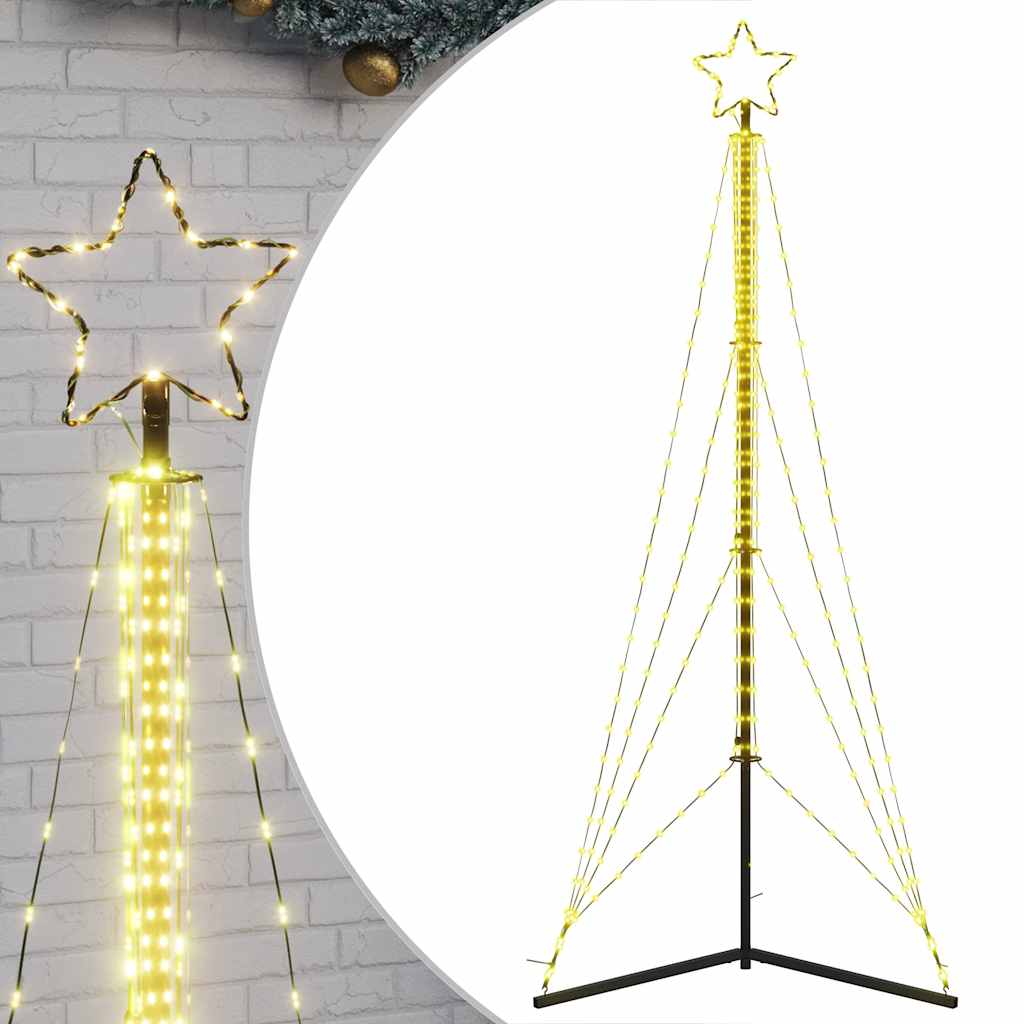 vidaXL Luces para árbol de Navidad 483 LEDs blanco cálido 240 cm