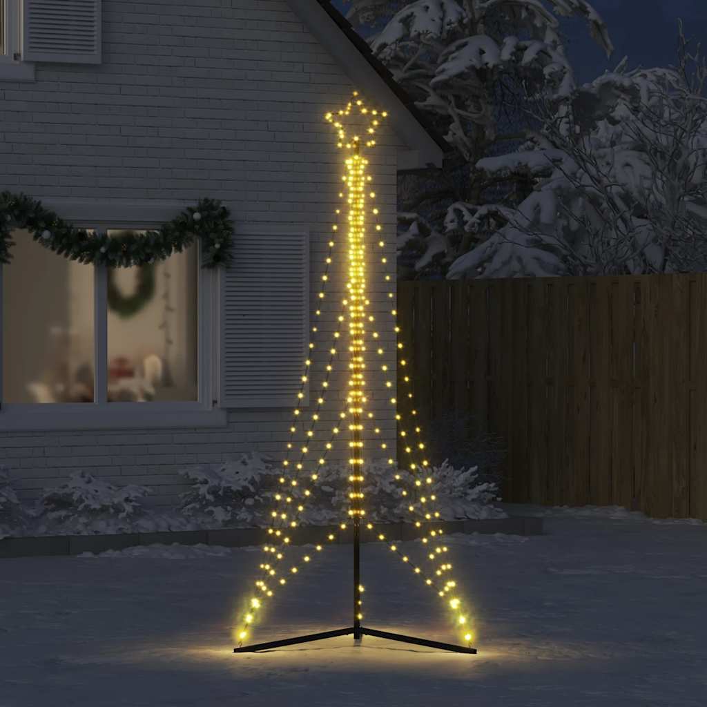 vidaXL Luces para árbol de Navidad 483 LEDs blanco cálido 240 cm