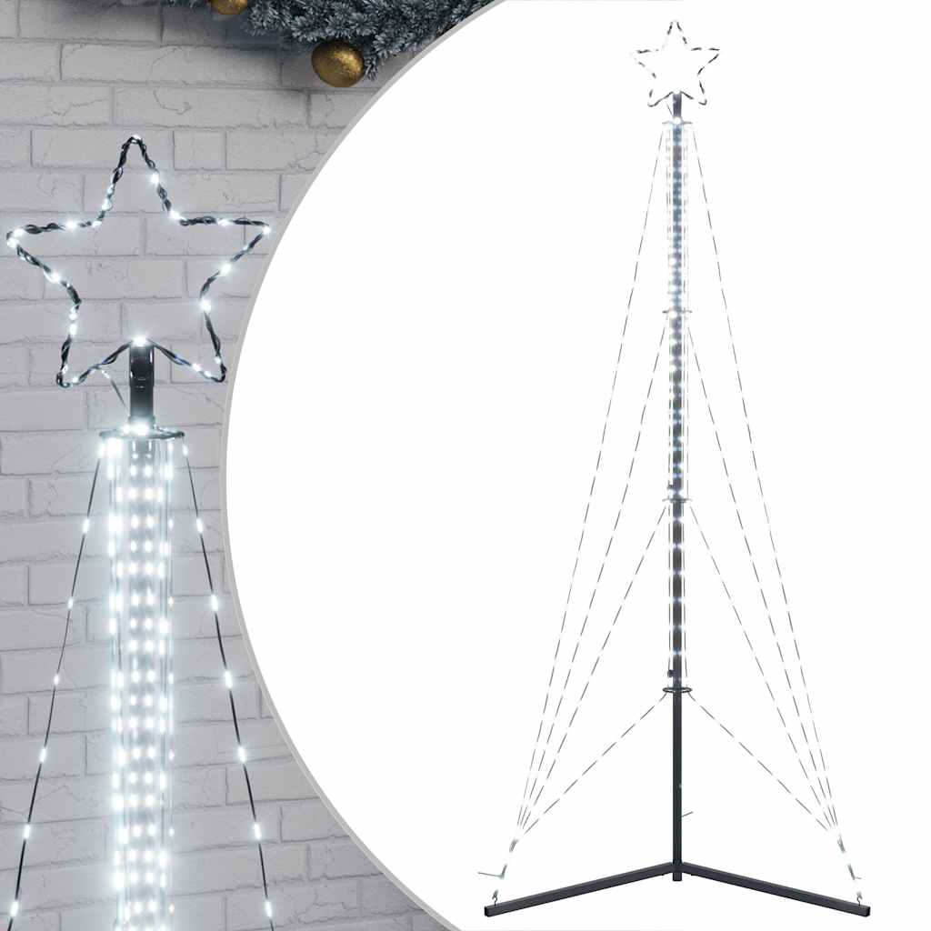 vidaXL Luces para árbol de Navidad 483 LEDs blanco frío 240 cm