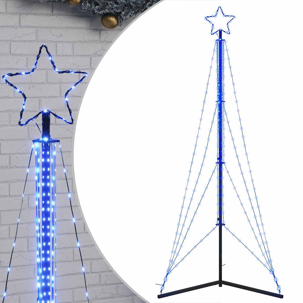 vidaXL Luces para árbol de Navidad 483 LED azul 240 cm