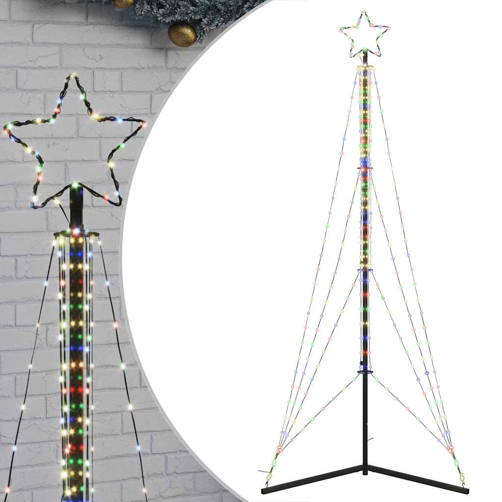 vidaXL Luces para árbol de Navidad 483 LEDs de colores 240 cm