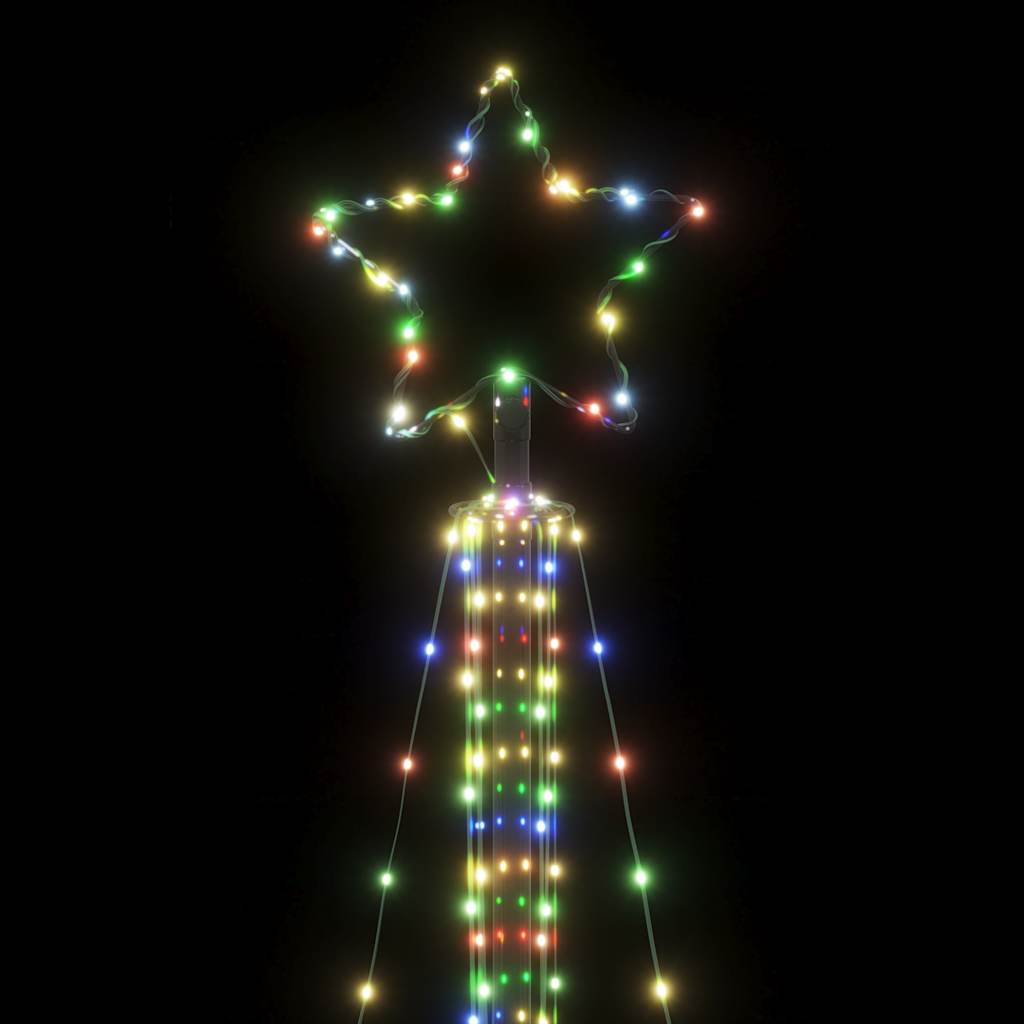 vidaXL Luces para árbol de Navidad 483 LEDs de colores 240 cm