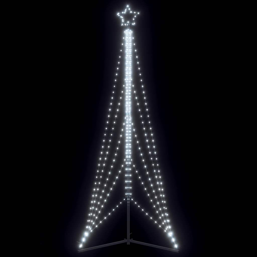 vidaXL Luces para árbol de Navidad 525 LEDs blanco frío 302 cm