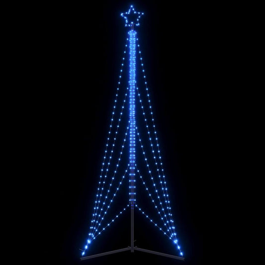 vidaXL Luces para árbol de Navidad 525 LED azul 302 cm