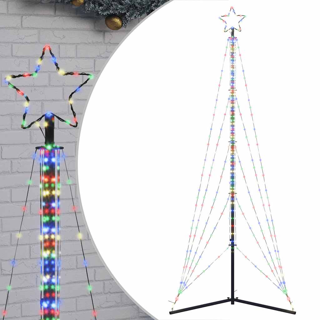 vidaXL Luces para árbol de Navidad 525 LEDs de colores 302 cm