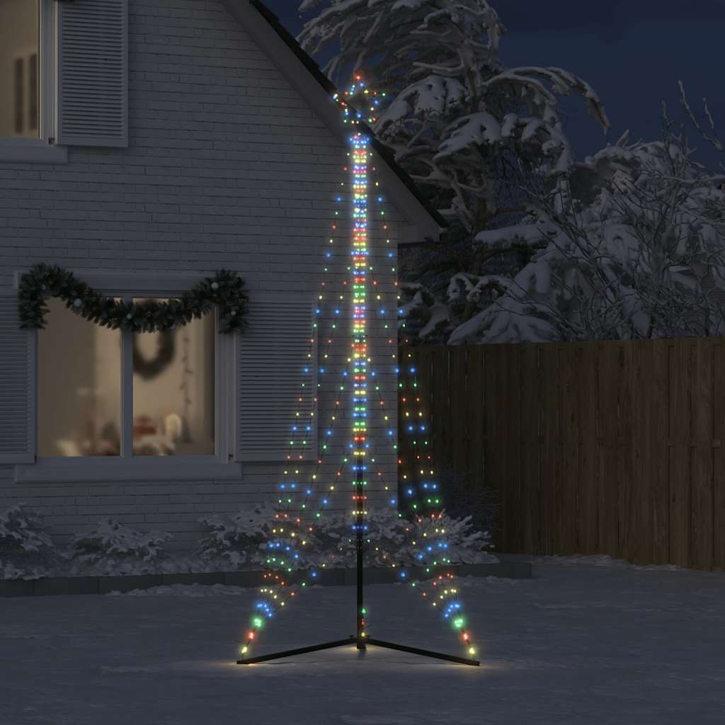 vidaXL Luces para árbol de Navidad 525 LEDs de colores 302 cm