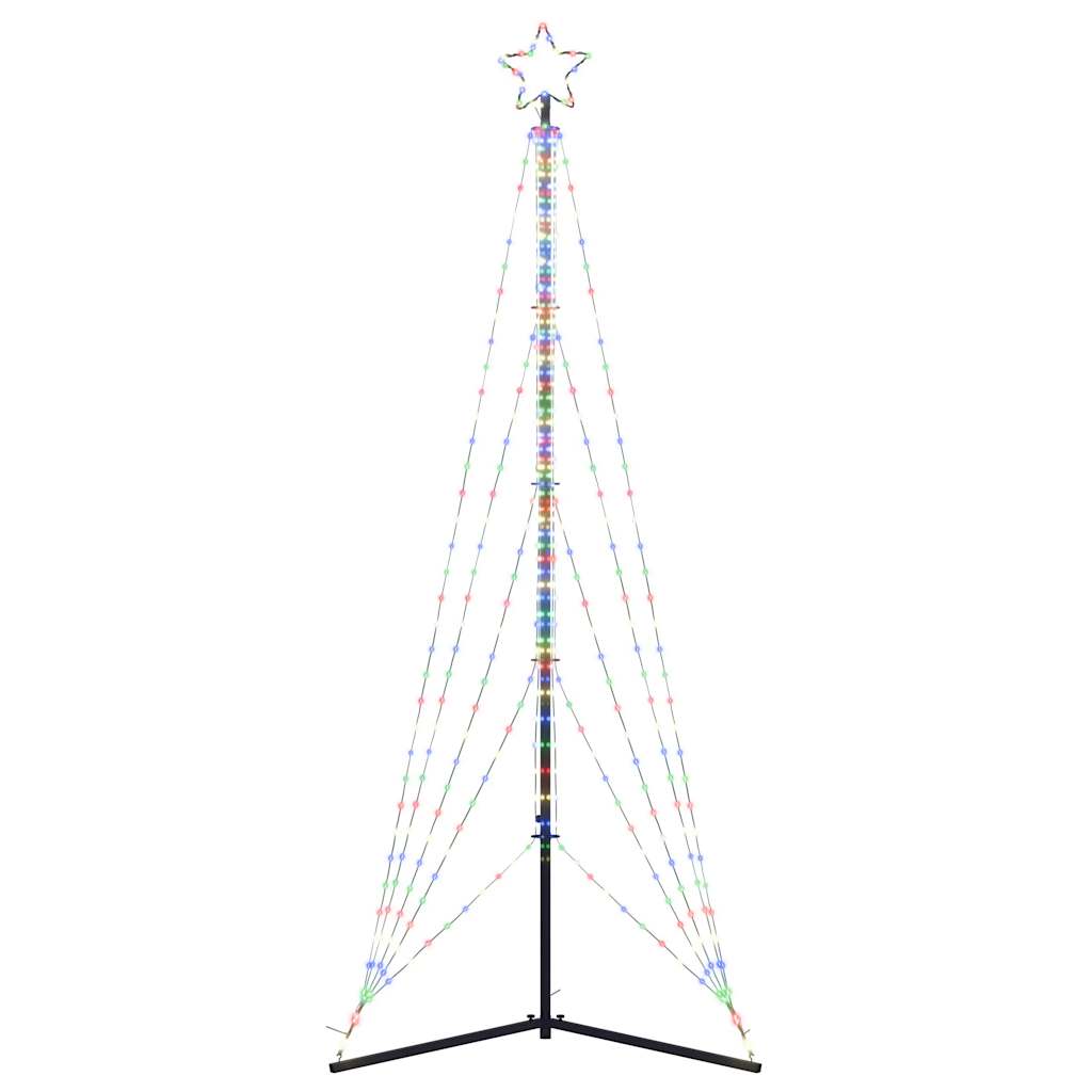 vidaXL Luces para árbol de Navidad 525 LEDs de colores 302 cm