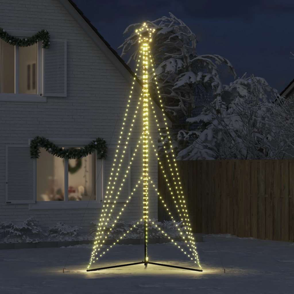 vidaXL Luces para árbol de Navidad 615 LEDs blanco cálido 404,5 cm