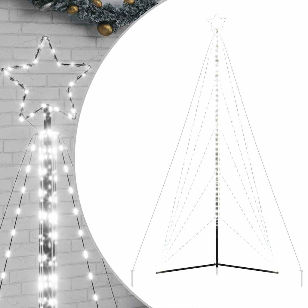 vidaXL Luces para árbol de Navidad 615 LEDs blanco frío 404,5 cm