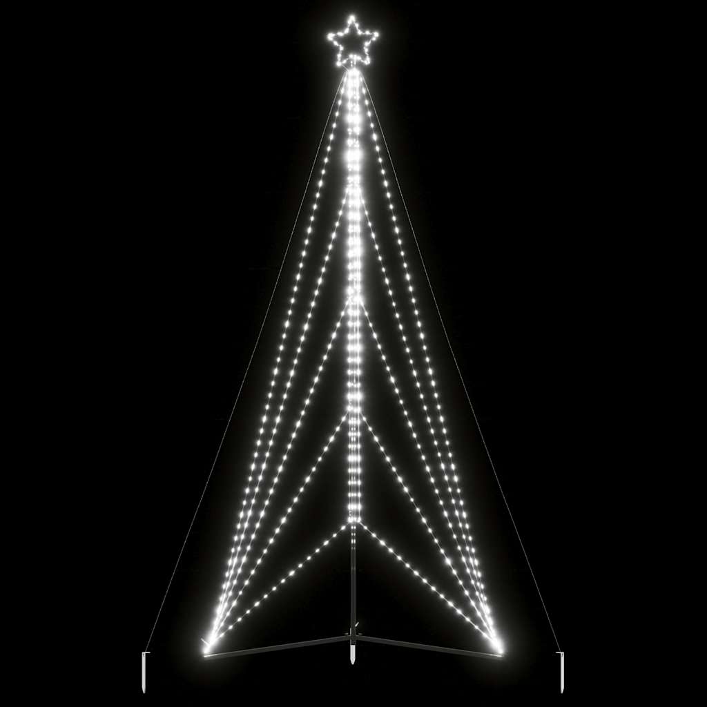 vidaXL Luces para árbol de Navidad 615 LEDs blanco frío 404,5 cm