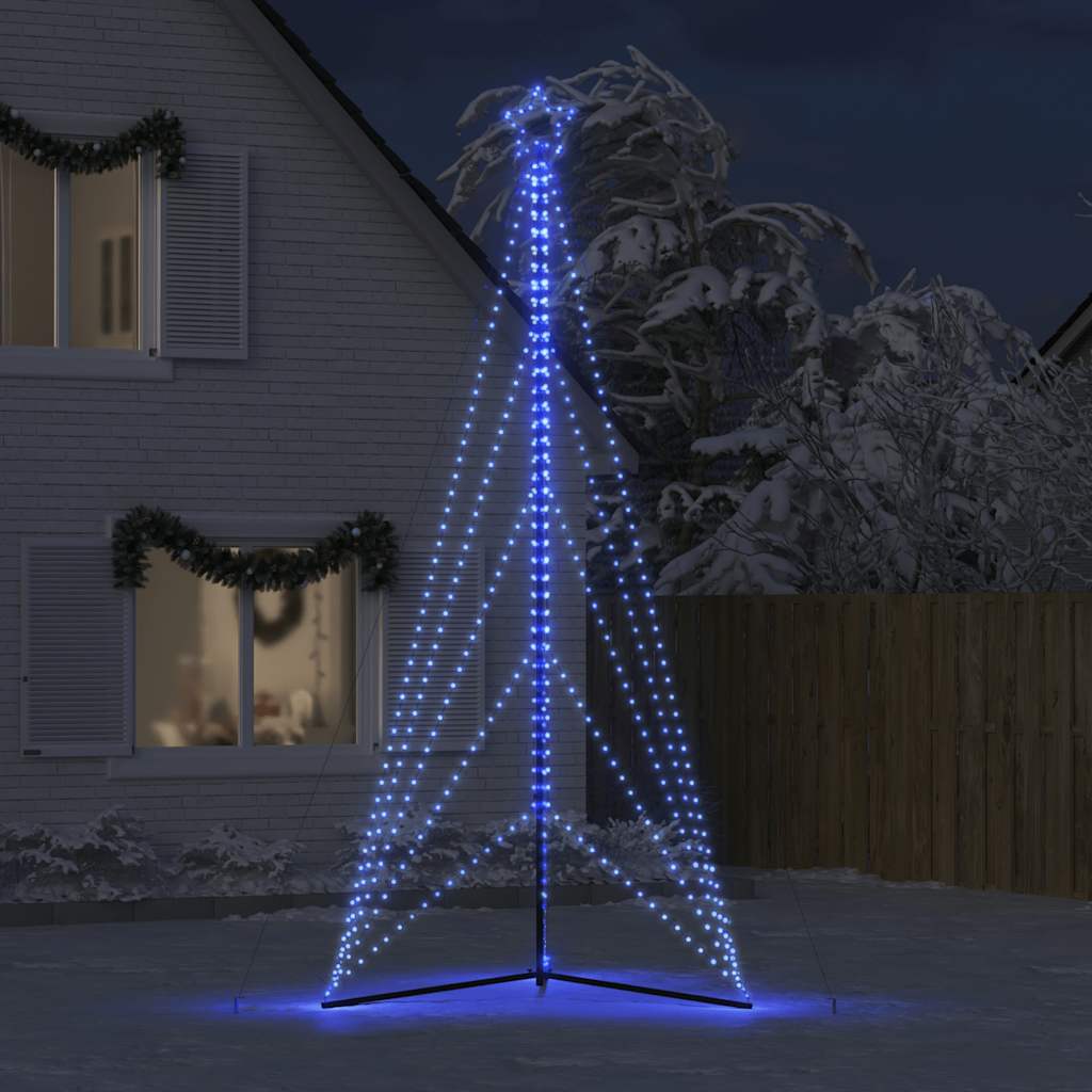 vidaXL Luces para árbol de Navidad 615 LED azul 404,5 cm