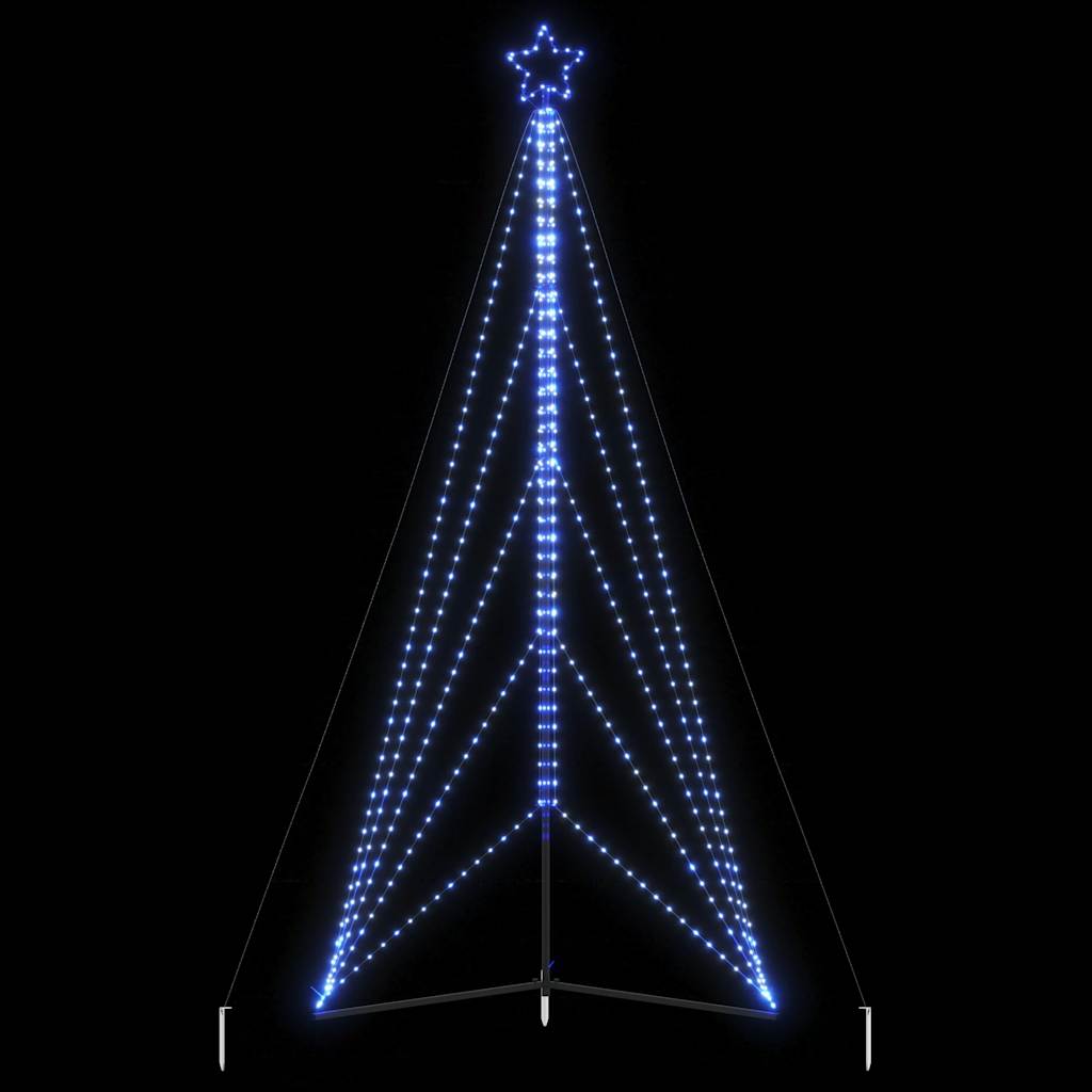 vidaXL Luces para árbol de Navidad 615 LED azul 404,5 cm