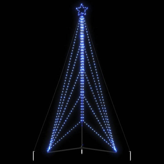 vidaXL Luces para árbol de Navidad 615 LED azul 404,5 cm