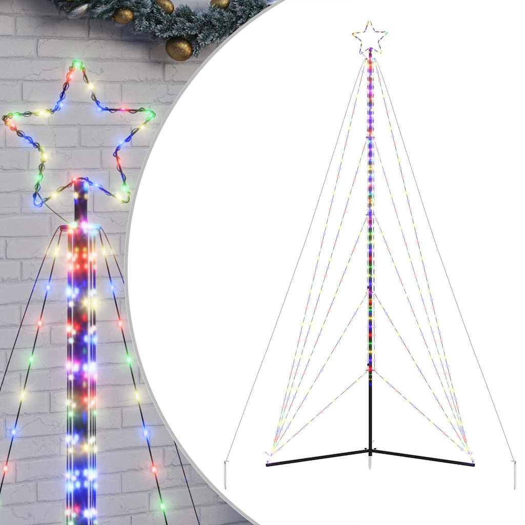 vidaXL Luces para árbol de Navidad 615 LEDs de colores 404,5 cm