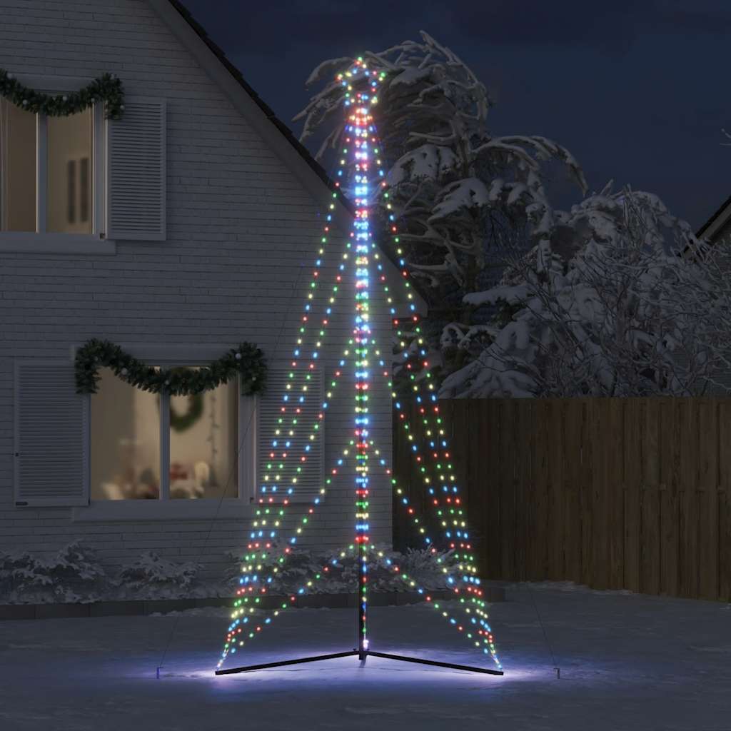 vidaXL Luces para árbol de Navidad 615 LEDs de colores 404,5 cm