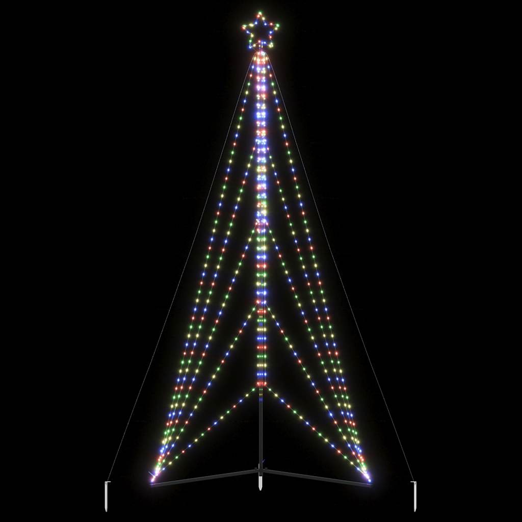 vidaXL Luces para árbol de Navidad 615 LEDs de colores 404,5 cm