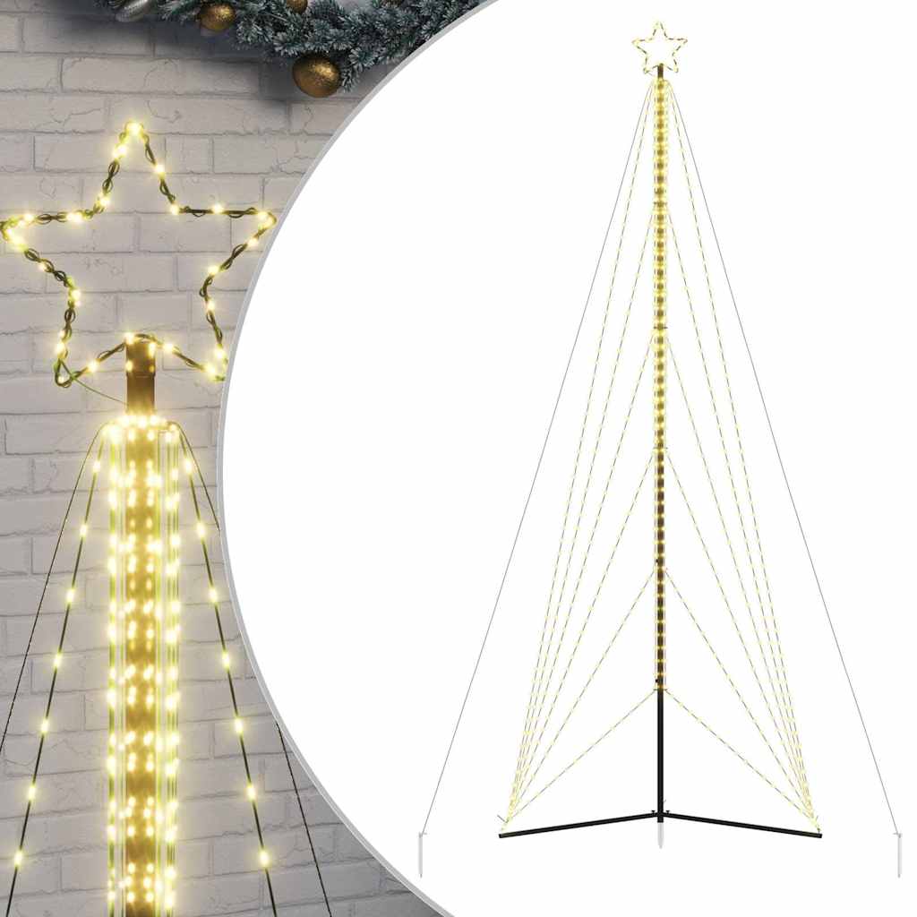 vidaXL Luces para árbol de Navidad 861 LEDs blanco cálido 478 cm