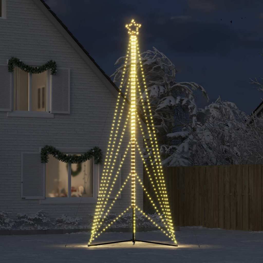 vidaXL Luces para árbol de Navidad 861 LEDs blanco cálido 478 cm