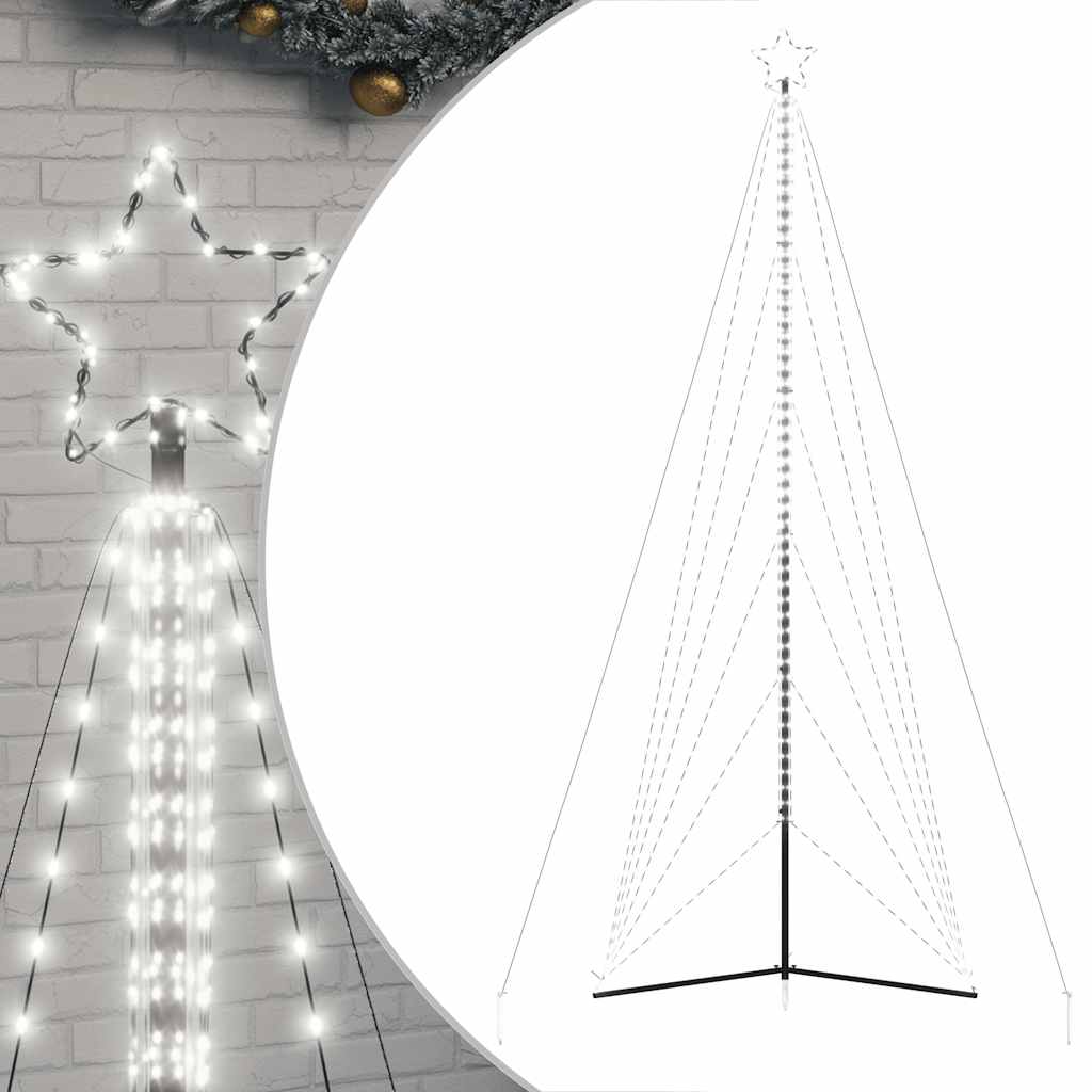 vidaXL Luces para árbol de Navidad 861 LEDs blanco frío 478 cm