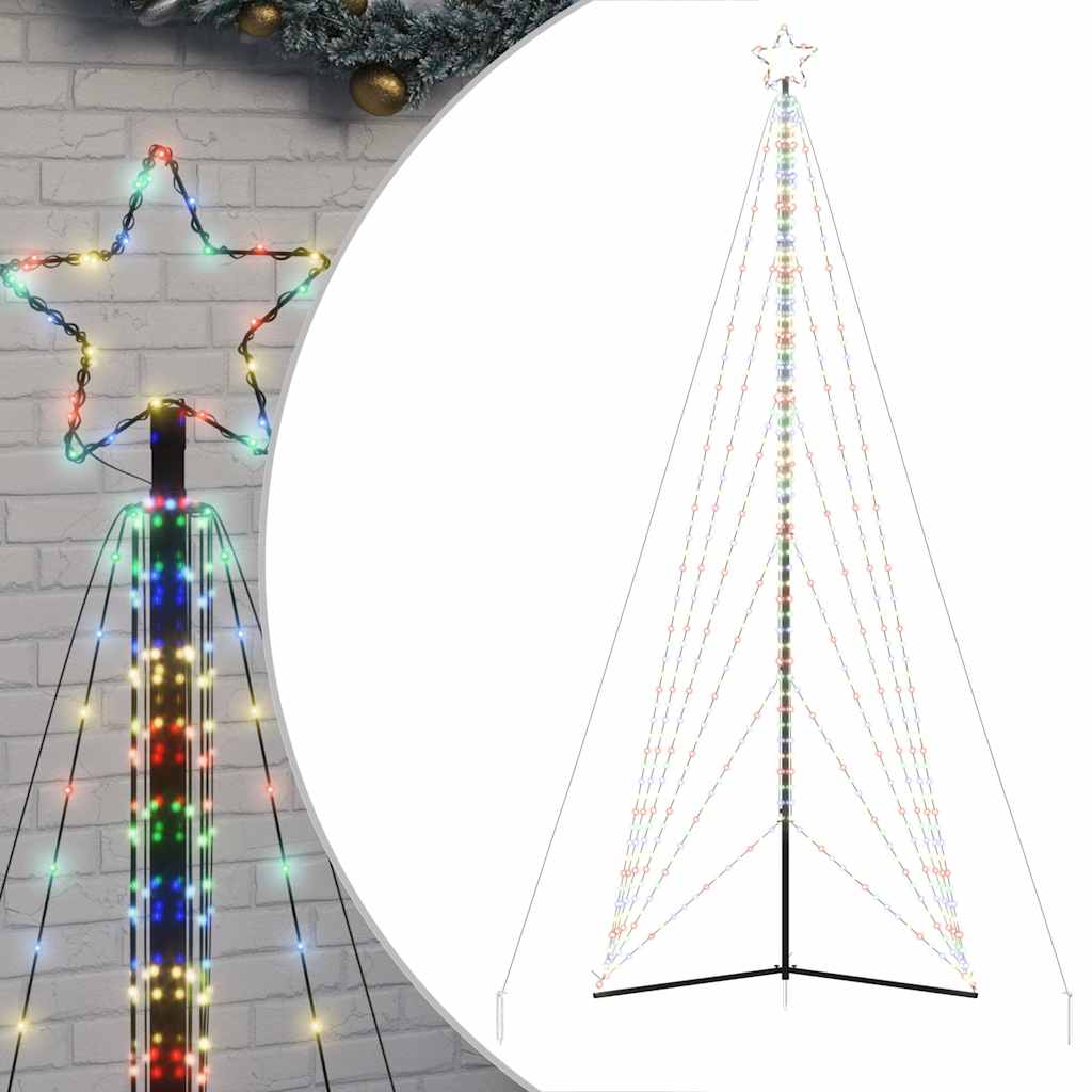 vidaXL Luces para árbol de Navidad 861 LEDs de colores 478 cm