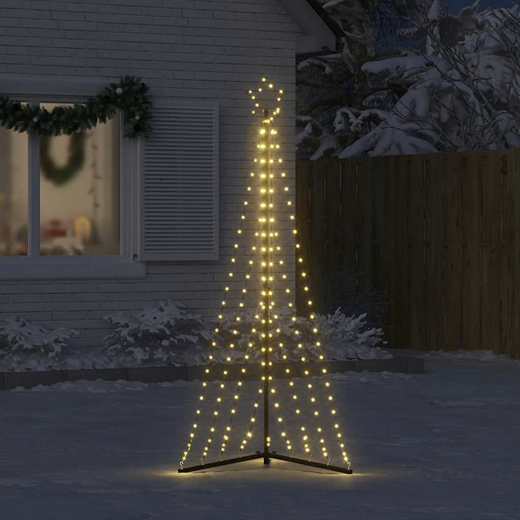 vidaXL Luces para árbol de Navidad 339 LEDs blanco cálido 187 cm