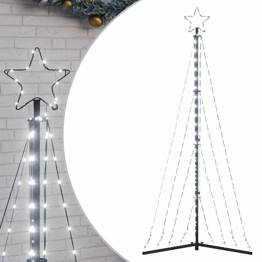 vidaXL Luces para árbol de Navidad 339 LEDs blanco frío 187 cm