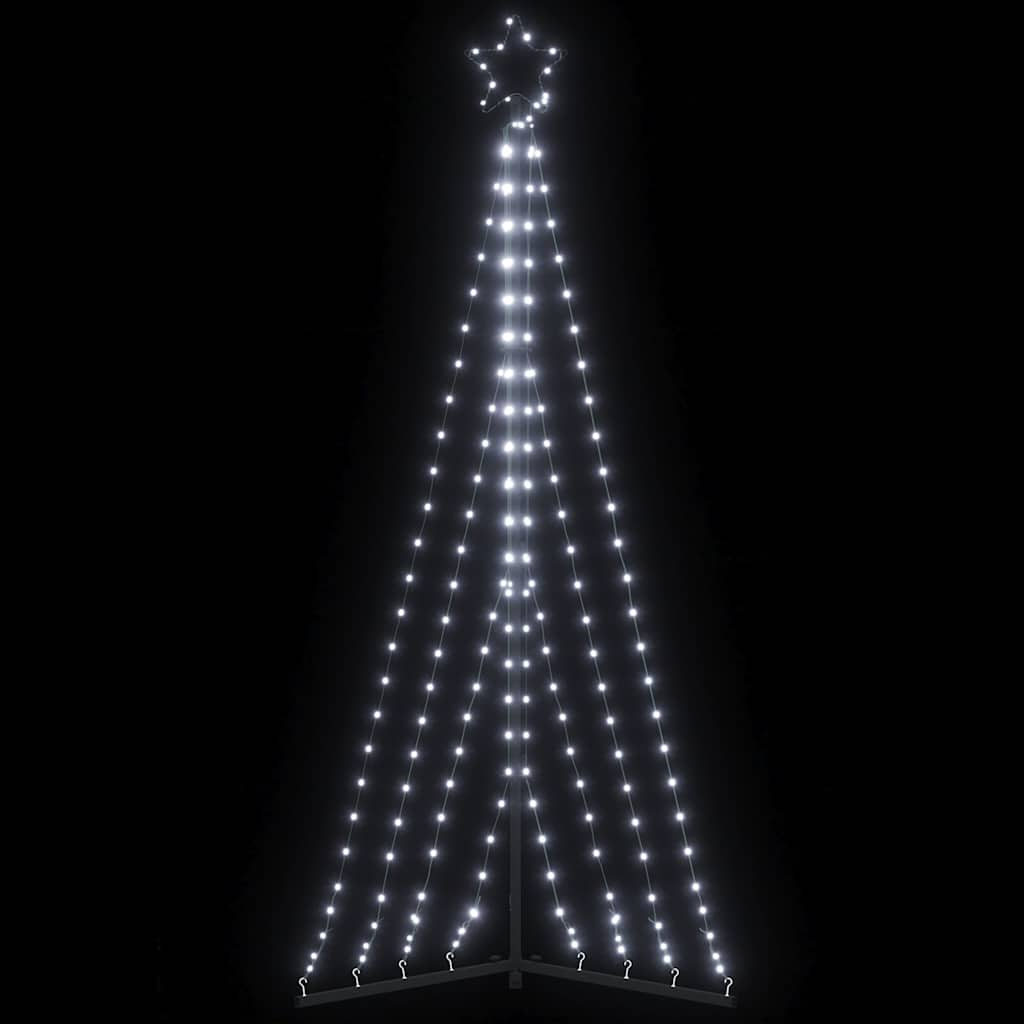 vidaXL Luces para árbol de Navidad 339 LEDs blanco frío 187 cm