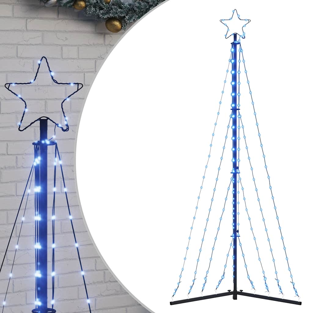 vidaXL Luces para árbol de Navidad 339 LED azul 187 cm