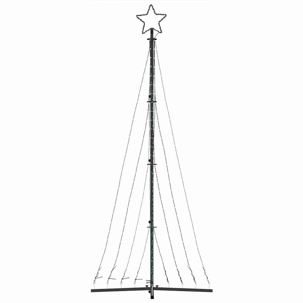 vidaXL Luces para árbol de Navidad 447 LEDs blanco cálido 249 cm