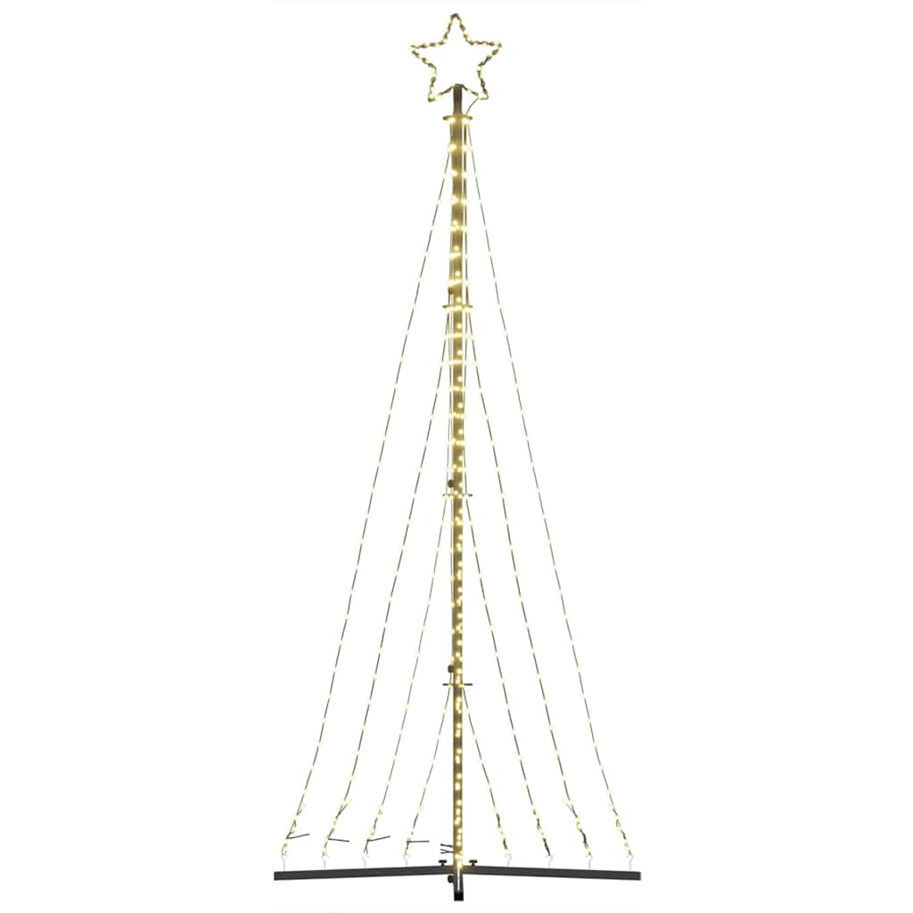 vidaXL Luces para árbol de Navidad 447 LEDs blanco cálido 249 cm