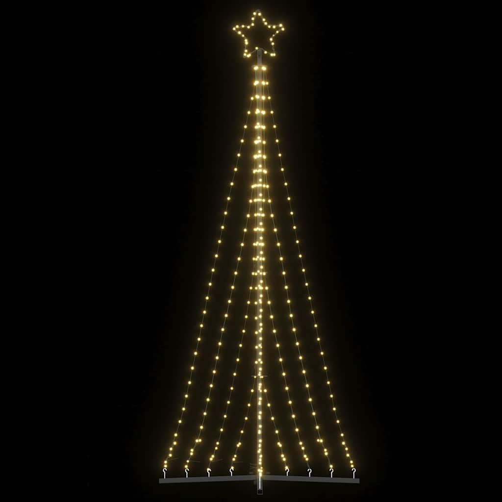 vidaXL Luces para árbol de Navidad 447 LEDs blanco cálido 249 cm