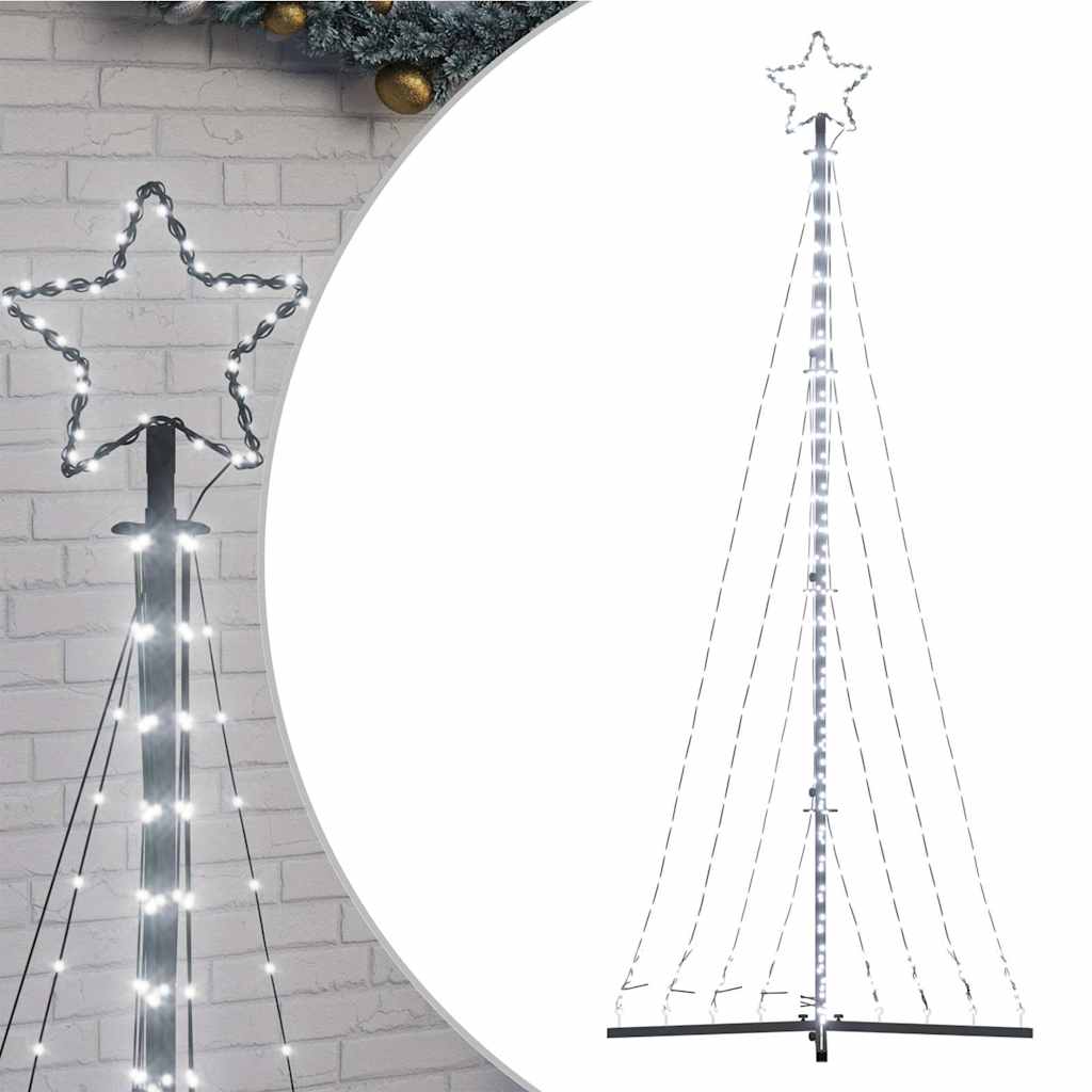 vidaXL Luces para árbol de Navidad 447 LEDs blanco frío 249 cm